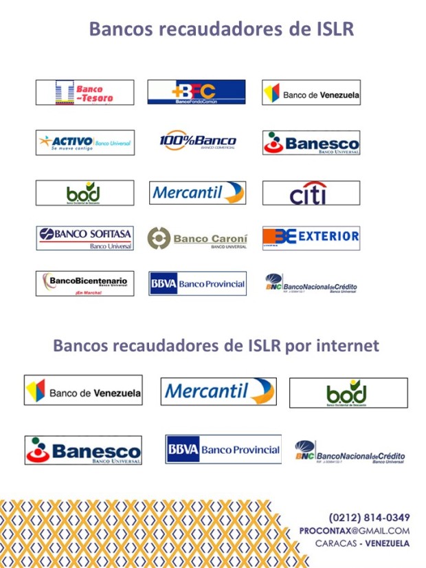Bancos recaudadores ISLR.jpg